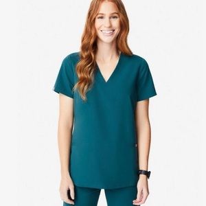 Figs Caribbean Blue Casma Scrub Top